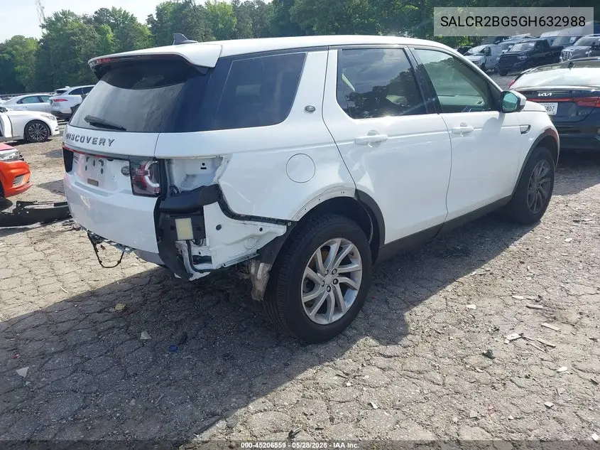 2016 Land Rover Discovery Sport Hse VIN: SALCR2BG5GH632988 Lot: 45206559