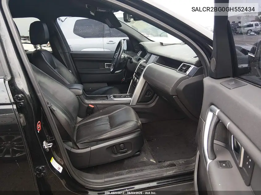 2016 Land Rover Discovery Sport Hse VIN: SALCR2BG0GH552434 Lot: 45233013