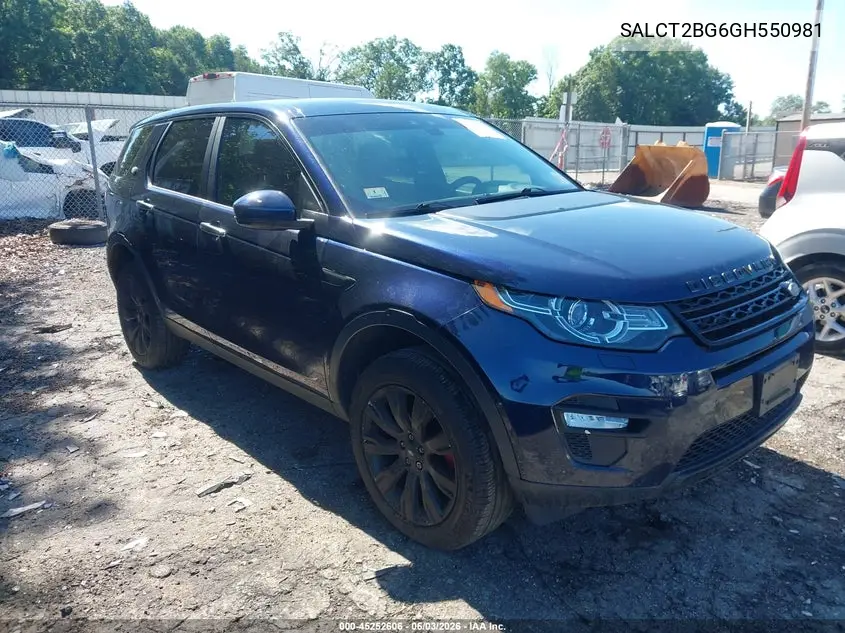 2016 Land Rover Discovery Sport Hse Lux VIN: SALCT2BG6GH550981 Lot: 45252606