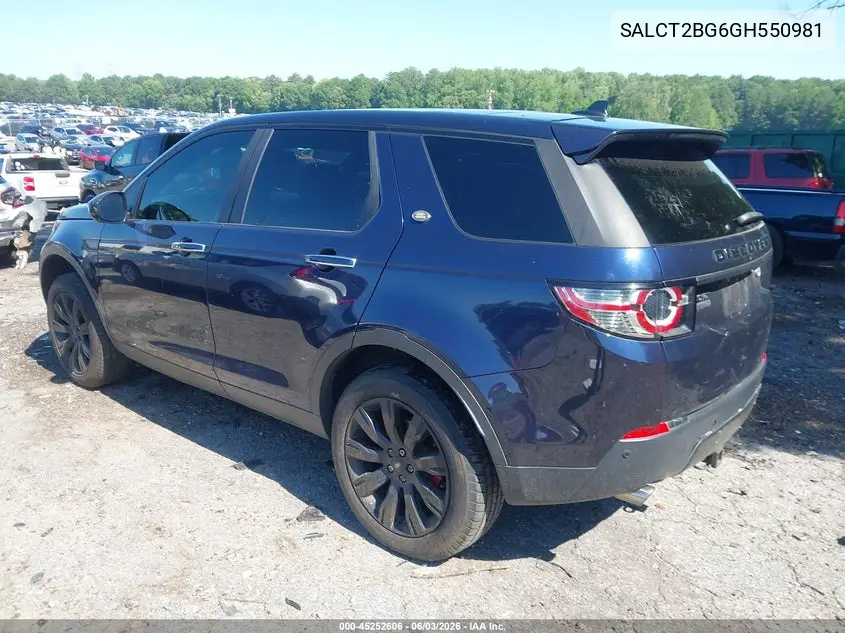 2016 Land Rover Discovery Sport Hse Lux VIN: SALCT2BG6GH550981 Lot: 45252606