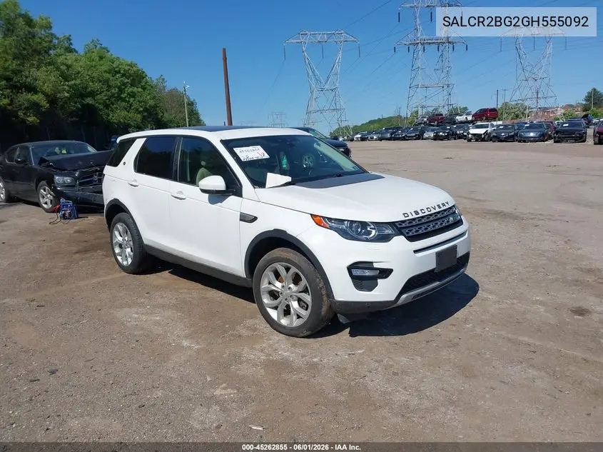 2016 Land Rover Discovery Sport Hse VIN: SALCR2BG2GH555092 Lot: 45262855