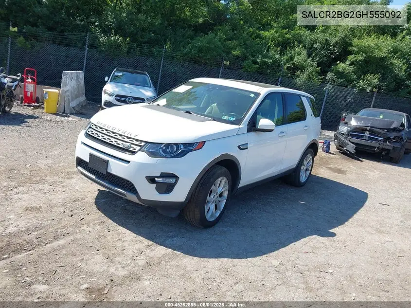 2016 Land Rover Discovery Sport Hse VIN: SALCR2BG2GH555092 Lot: 45262855
