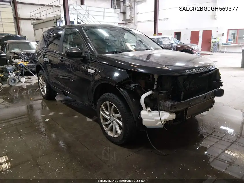 2016 Land Rover Discovery Sport Hse VIN: SALCR2BG0GH569377 Lot: 45387512