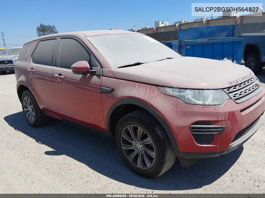 2016 Land Rover Discovery Sport Se VIN: SALCP2BG5GH564827 Lot: 45496320