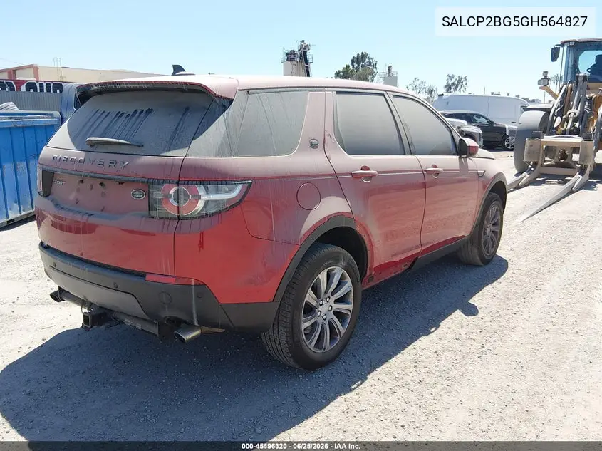 2016 Land Rover Discovery Sport Se VIN: SALCP2BG5GH564827 Lot: 45496320