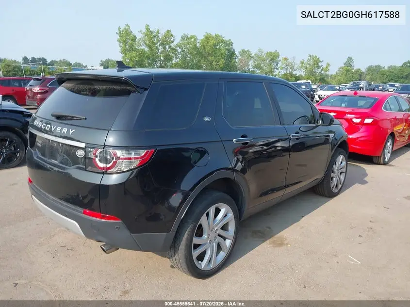 2016 Land Rover Discovery Sport Hse Lux VIN: SALCT2BG0GH617588 Lot: 45555641