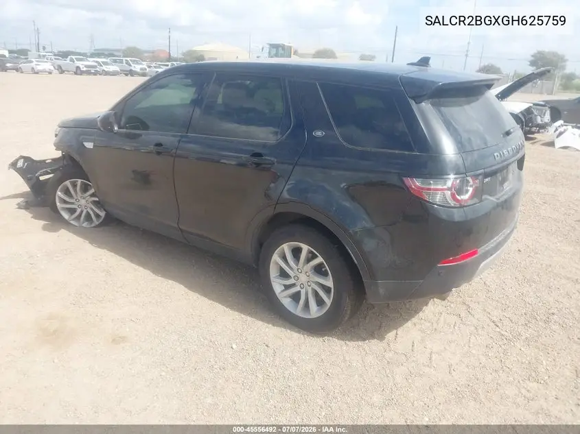 2016 Land Rover Discovery Sport Hse VIN: SALCR2BGXGH625759 Lot: 45556492