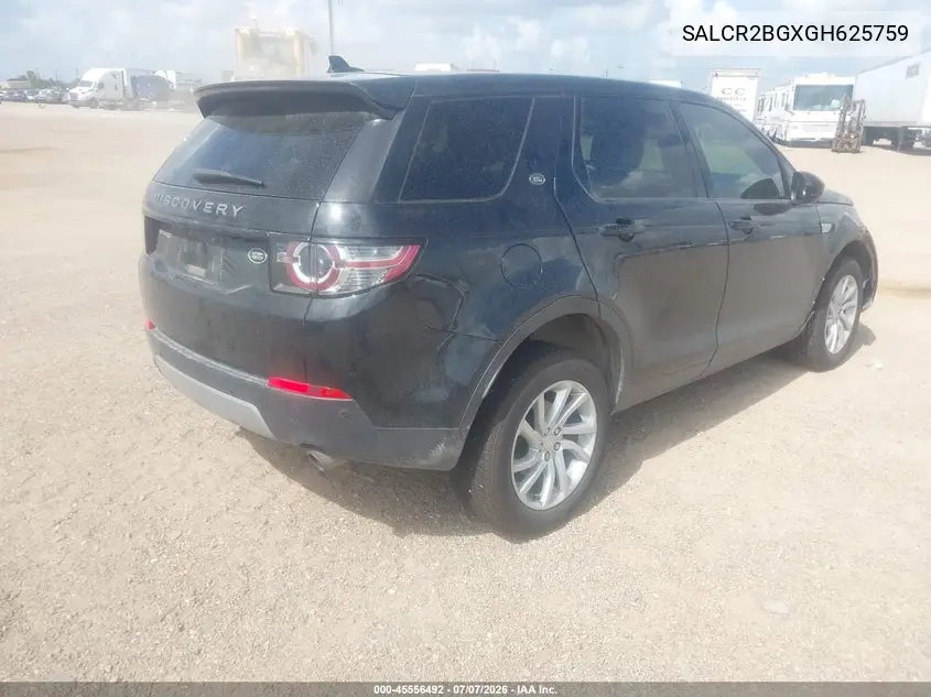 2016 Land Rover Discovery Sport Hse VIN: SALCR2BGXGH625759 Lot: 45556492