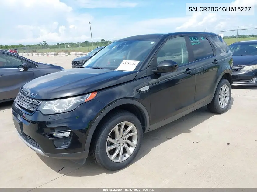 2016 Land Rover Discovery Sport Hse VIN: SALCR2BG4GH615227 Lot: 45557081