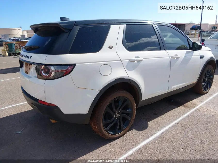 2017 Land Rover Discovery Sport Hse VIN: SALCR2BG5HH649162 Lot: 44699952