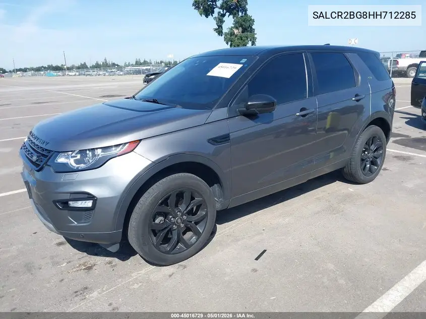 2017 Land Rover Discovery Sport Hse VIN: SALCR2BG8HH712285 Lot: 45016729
