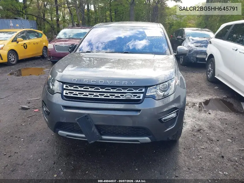 2017 Land Rover Discovery Sport Hse VIN: SALCR2BG5HH645791 Lot: 45044537