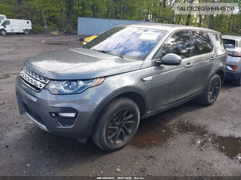 2017 Land Rover Discovery Sport Hse VIN: SALCR2BG5HH645791 Lot: 45044537
