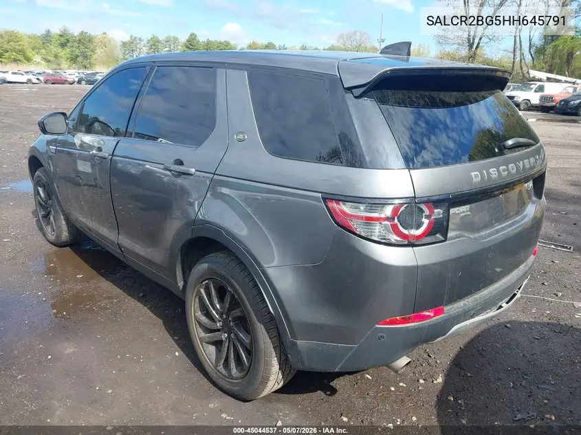 2017 Land Rover Discovery Sport Hse VIN: SALCR2BG5HH645791 Lot: 45044537
