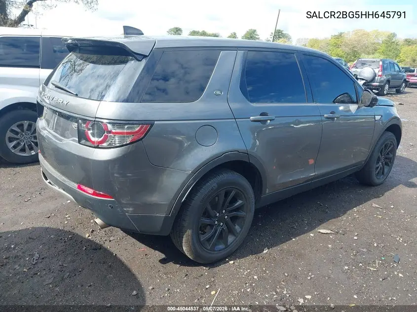 2017 Land Rover Discovery Sport Hse VIN: SALCR2BG5HH645791 Lot: 45044537