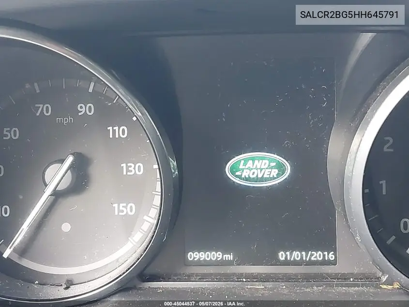 2017 Land Rover Discovery Sport Hse VIN: SALCR2BG5HH645791 Lot: 45044537