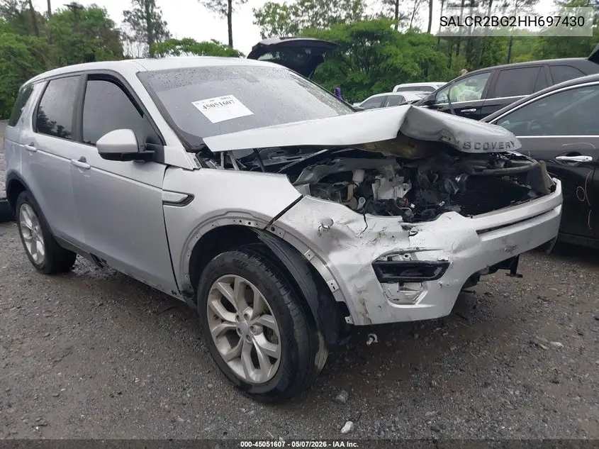 2017 Land Rover Discovery Sport Hse VIN: SALCR2BG2HH697430 Lot: 45051607