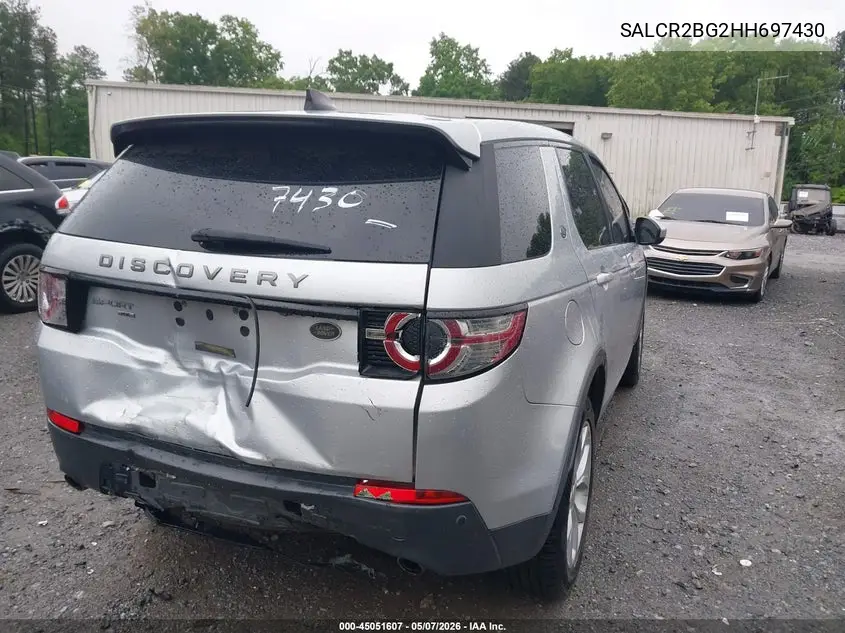 2017 Land Rover Discovery Sport Hse VIN: SALCR2BG2HH697430 Lot: 45051607