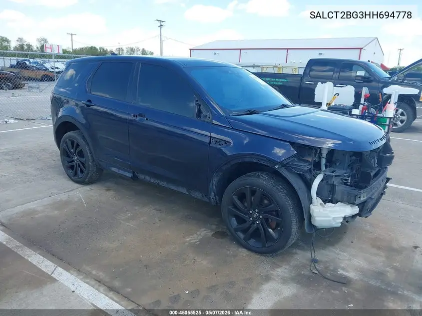 2017 Land Rover Discovery Sport Hse Lux VIN: SALCT2BG3HH694778 Lot: 45055525