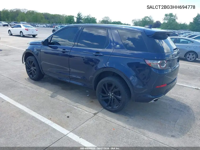 2017 Land Rover Discovery Sport Hse Lux VIN: SALCT2BG3HH694778 Lot: 45055525