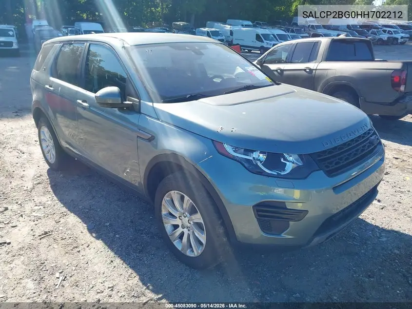2017 Land Rover Discovery Sport Se VIN: SALCP2BG0HH702212 Lot: 45083090