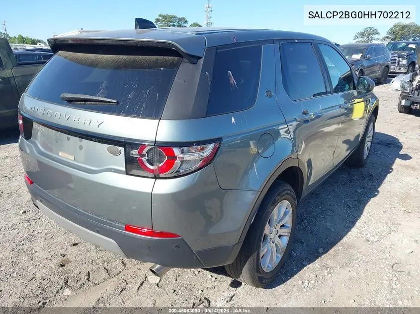 2017 Land Rover Discovery Sport Se VIN: SALCP2BG0HH702212 Lot: 45083090