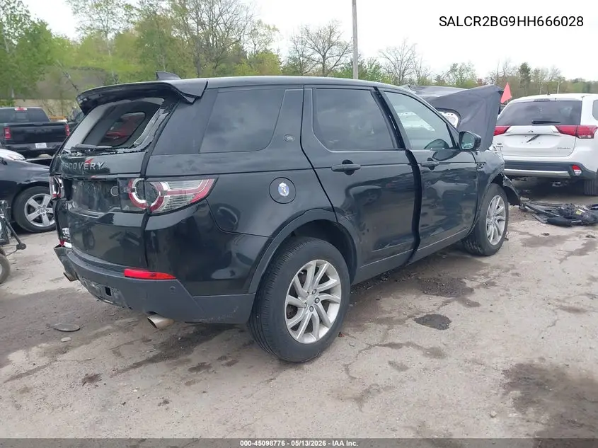 2017 Land Rover Discovery Sport Hse VIN: SALCR2BG9HH666028 Lot: 45098776