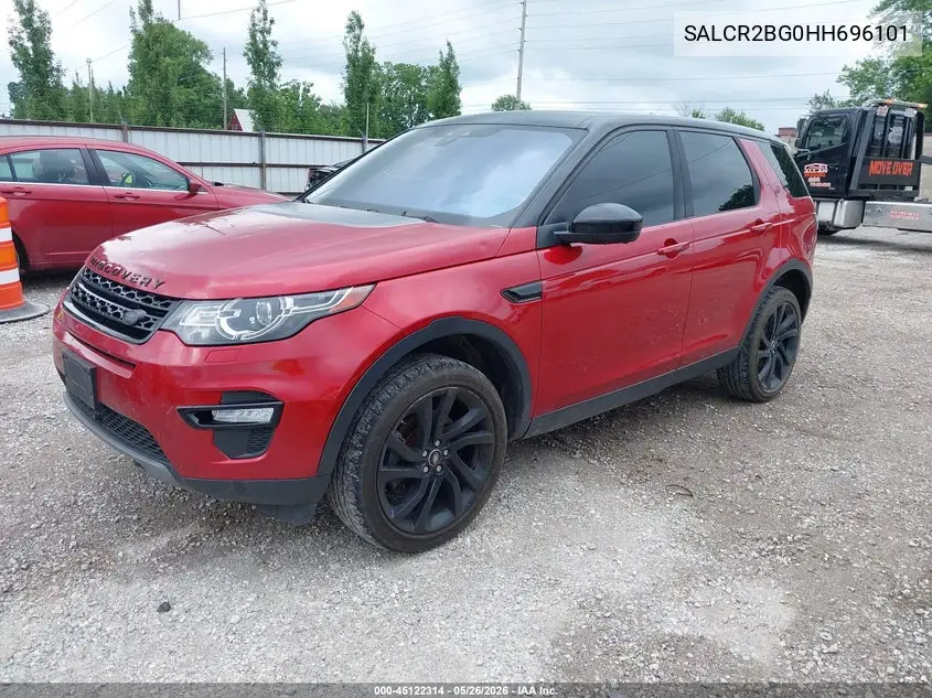 2017 Land Rover Discovery Sport Hse VIN: SALCR2BG0HH696101 Lot: 45122314