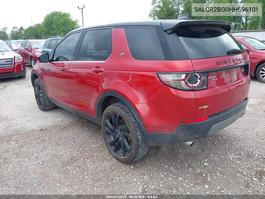 2017 Land Rover Discovery Sport Hse VIN: SALCR2BG0HH696101 Lot: 45122314