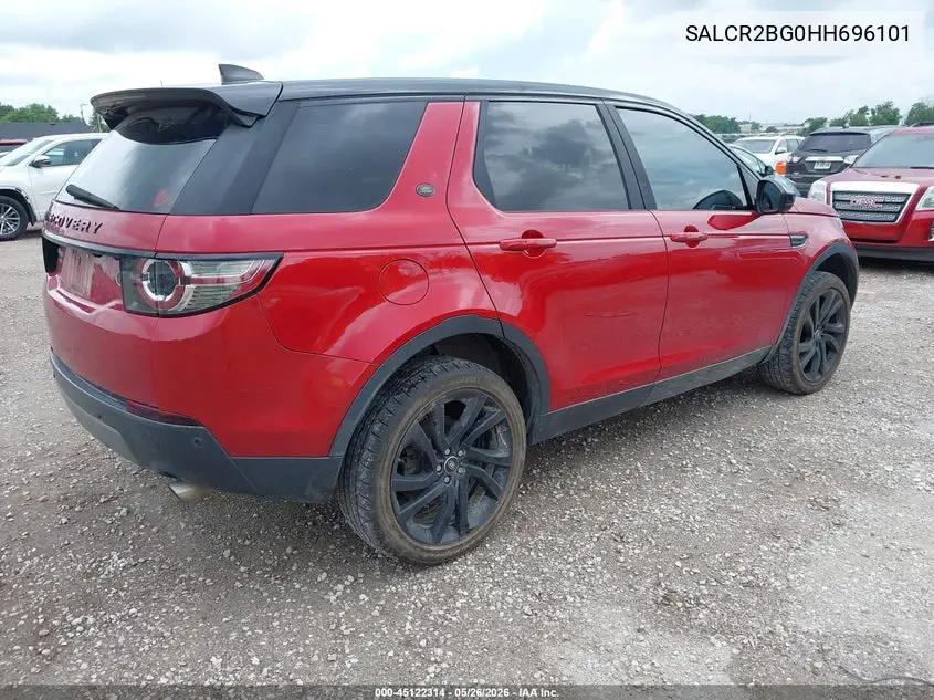 2017 Land Rover Discovery Sport Hse VIN: SALCR2BG0HH696101 Lot: 45122314