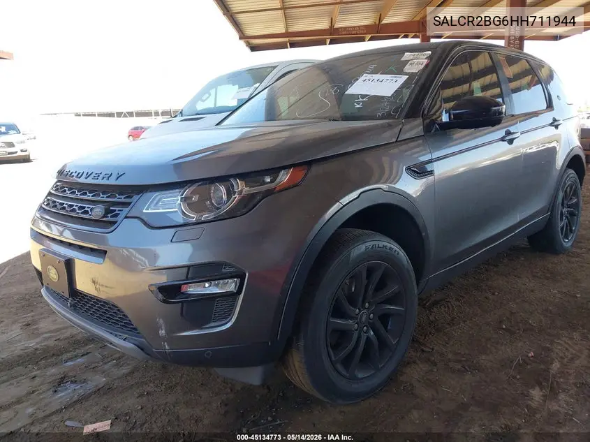 2017 Land Rover Discovery Sport Hse VIN: SALCR2BG6HH711944 Lot: 45134773