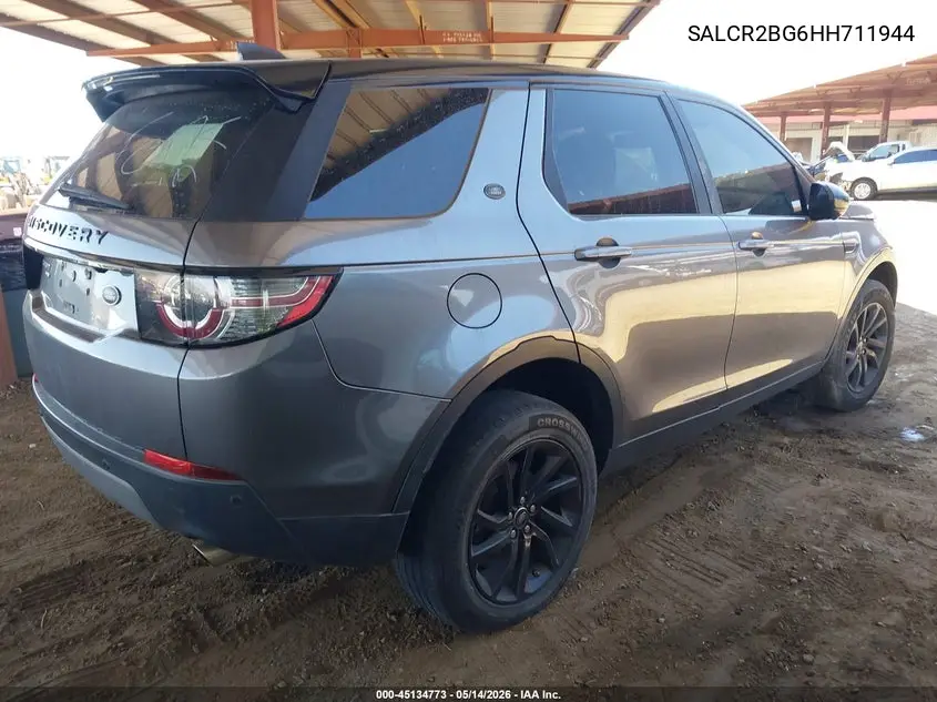2017 Land Rover Discovery Sport Hse VIN: SALCR2BG6HH711944 Lot: 45134773