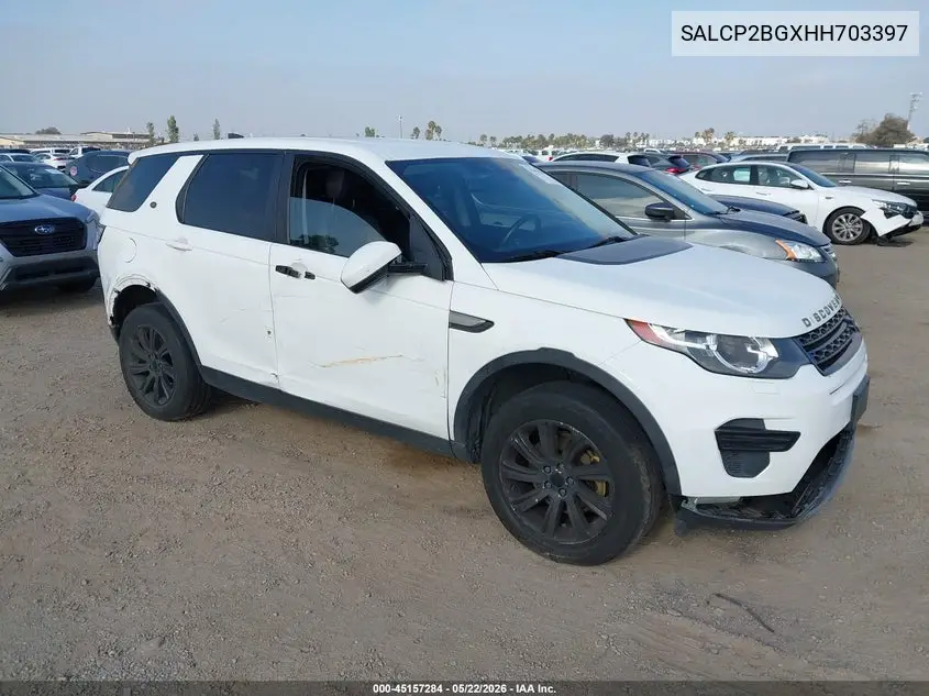 2017 Land Rover Discovery Sport Se VIN: SALCP2BGXHH703397 Lot: 45157284