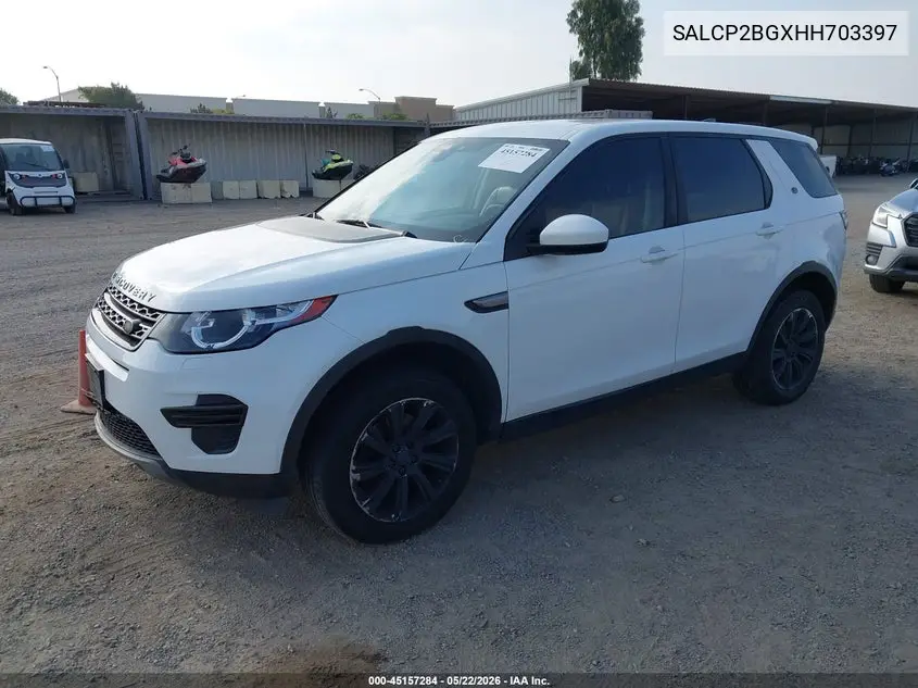 2017 Land Rover Discovery Sport Se VIN: SALCP2BGXHH703397 Lot: 45157284