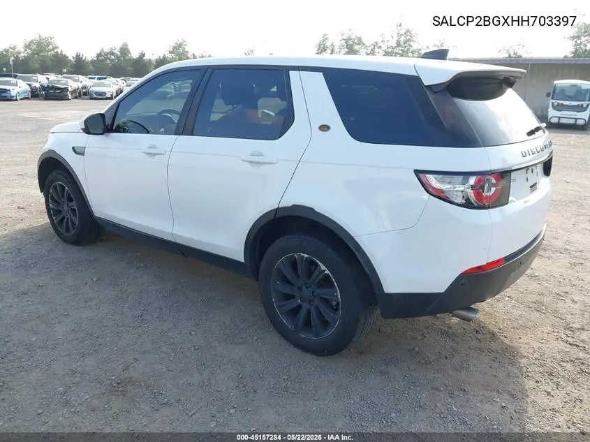 2017 Land Rover Discovery Sport Se VIN: SALCP2BGXHH703397 Lot: 45157284