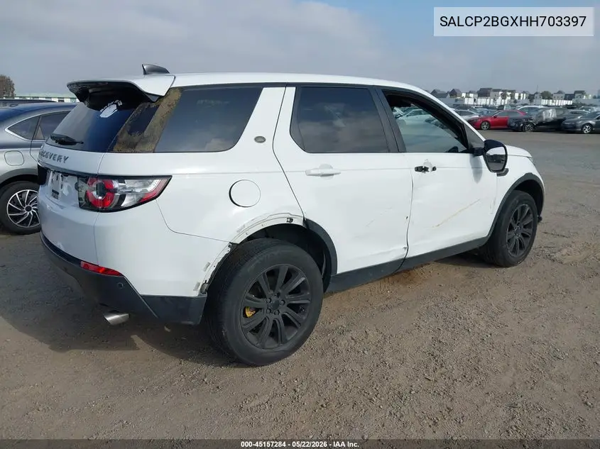 2017 Land Rover Discovery Sport Se VIN: SALCP2BGXHH703397 Lot: 45157284