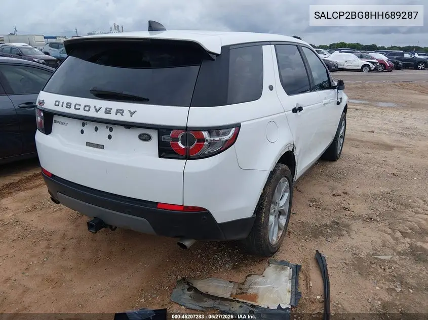 2017 Land Rover Discovery Sport Se VIN: SALCP2BG8HH689287 Lot: 45207283