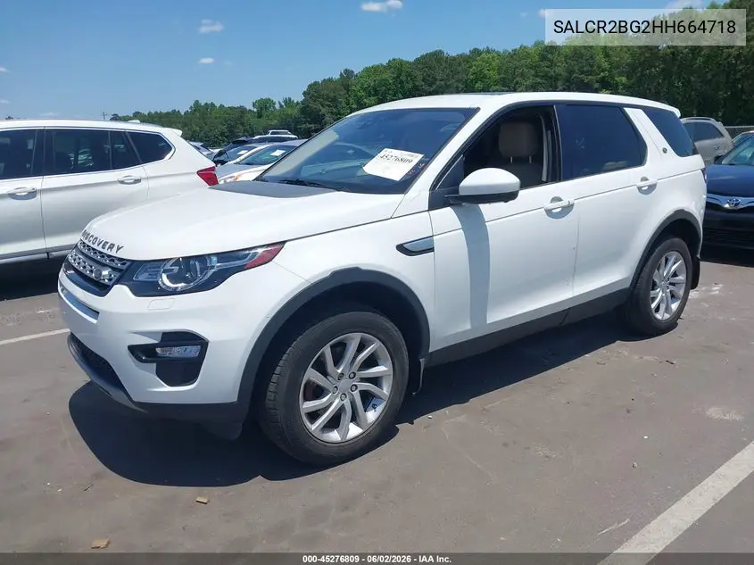 2017 Land Rover Discovery Sport Hse VIN: SALCR2BG2HH664718 Lot: 45276809