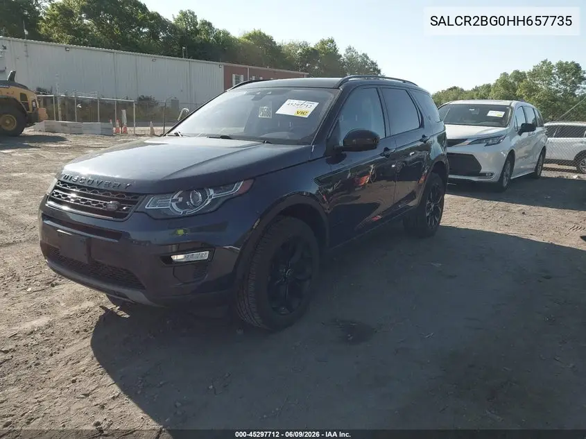 2017 Land Rover Discovery Sport Hse VIN: SALCR2BG0HH657735 Lot: 45297712