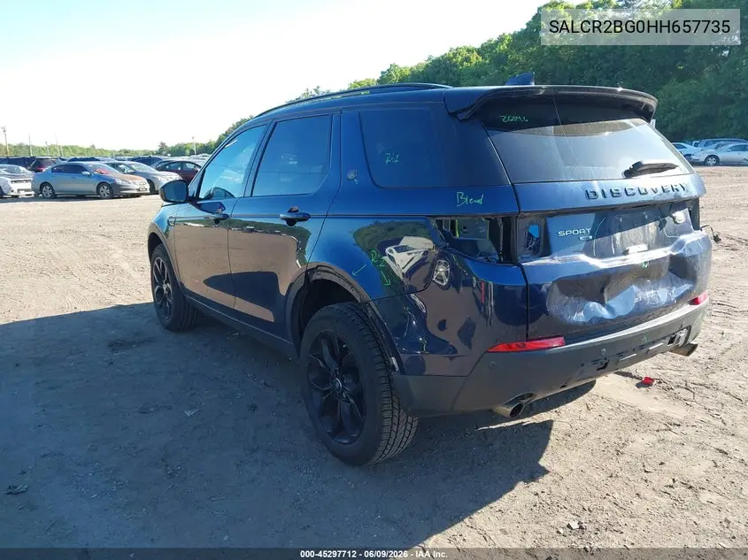 2017 Land Rover Discovery Sport Hse VIN: SALCR2BG0HH657735 Lot: 45297712
