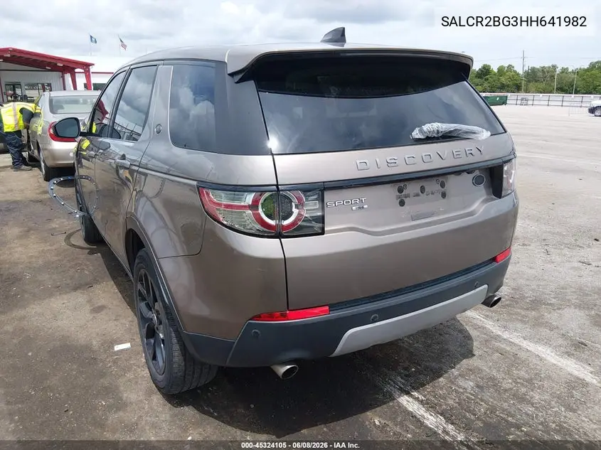2017 Land Rover Discovery Sport Hse VIN: SALCR2BG3HH641982 Lot: 45324105