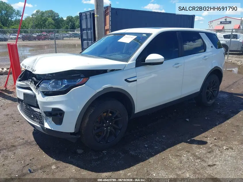 2017 Land Rover Discovery Sport Hse VIN: SALCR2BG2HH691790 Lot: 45422799