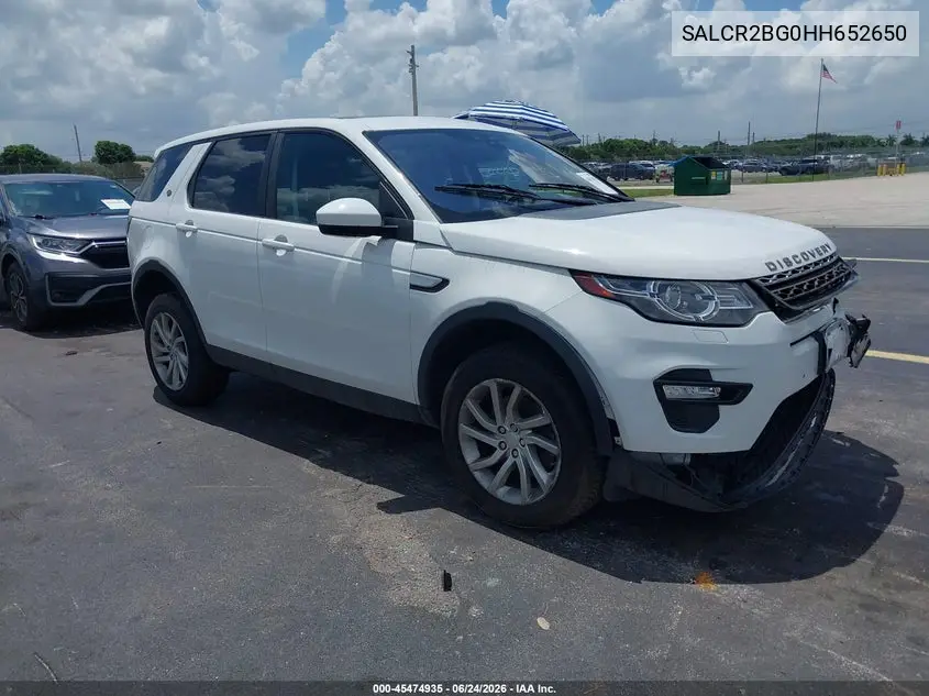 2017 Land Rover Discovery Sport Hse VIN: SALCR2BG0HH652650 Lot: 45474935