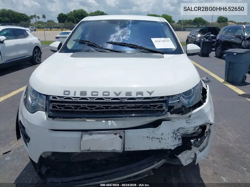 2017 Land Rover Discovery Sport Hse VIN: SALCR2BG0HH652650 Lot: 45474935