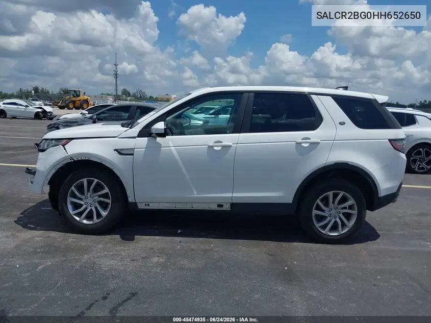 2017 Land Rover Discovery Sport Hse VIN: SALCR2BG0HH652650 Lot: 45474935