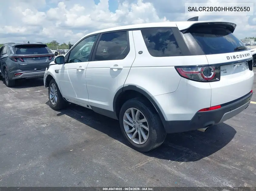 2017 Land Rover Discovery Sport Hse VIN: SALCR2BG0HH652650 Lot: 45474935