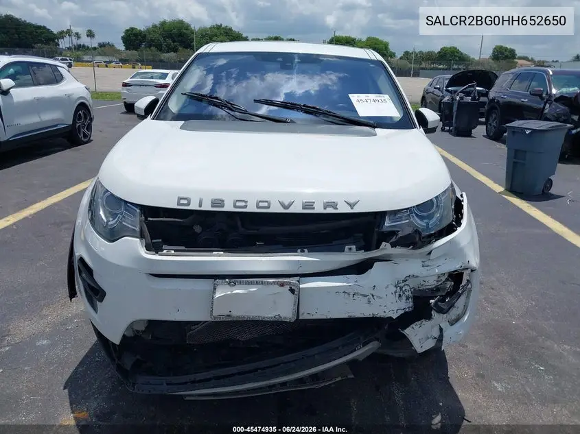 2017 Land Rover Discovery Sport Hse VIN: SALCR2BG0HH652650 Lot: 45474935