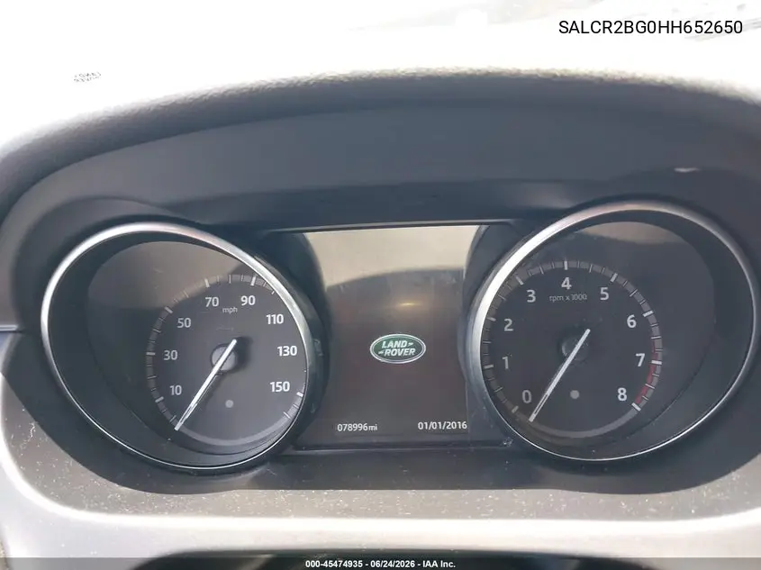 2017 Land Rover Discovery Sport Hse VIN: SALCR2BG0HH652650 Lot: 45474935