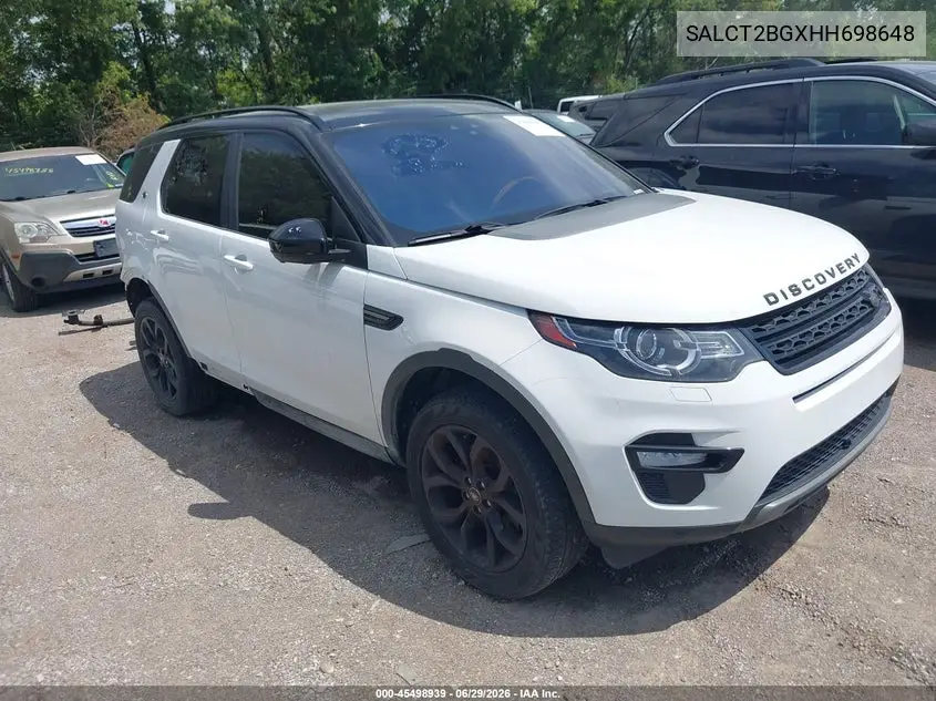 2017 Land Rover Discovery Sport Hse Lux VIN: SALCT2BGXHH698648 Lot: 45498939