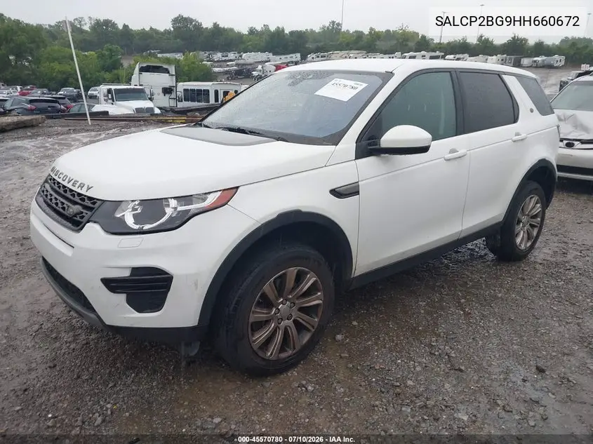 2017 Land Rover Discovery Sport Se VIN: SALCP2BG9HH660672 Lot: 45570780